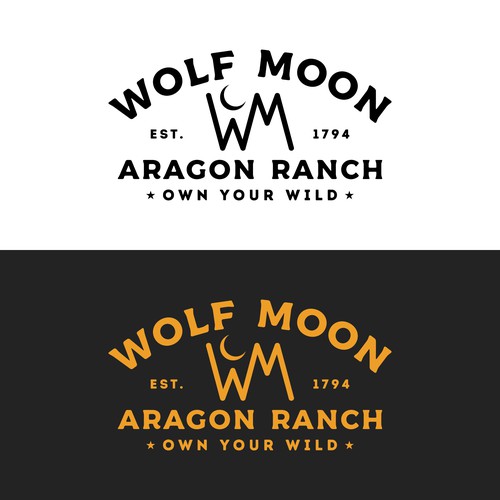 Designs | Design a logo for our ranch Wolf Moon Aragon Ranch that ...