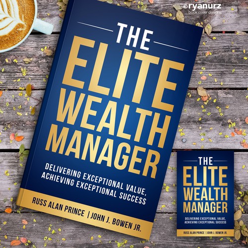Design a new book cover for financial services Elite Wealth Manager ...