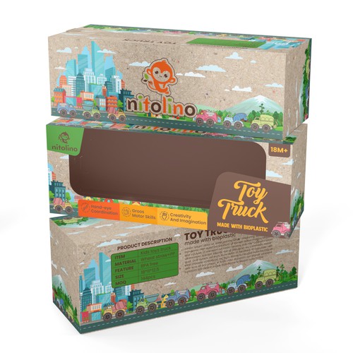 "Playful packaging design for a sustainable children toys brand" Design by CUPEDIUM