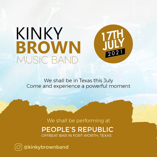 Flyer for cover band gig Design by KJ Graphics