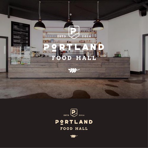 Portland Food Hall Logo & Outdoor Signage Design by Francesc Alex