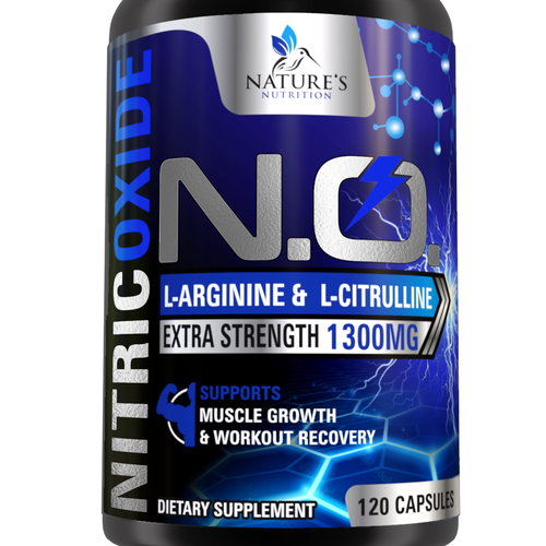 Nitric Oxide label design needed for Nature's Nutrition Design réalisé par Aalamvision