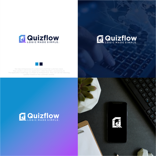 We need a powerful logo design for our AI Quiz Flow SaaS Design by brightshine