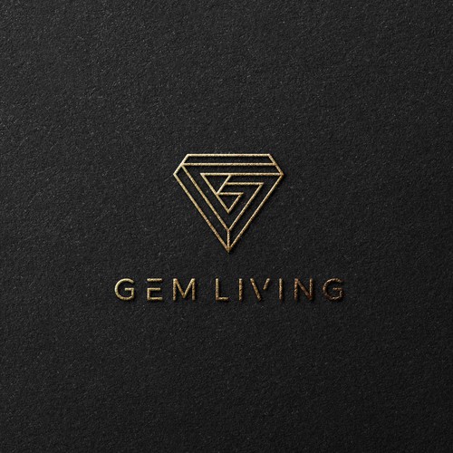 Geometrical, minimalist, modern brand design for Gem Living Design by FAVEO®