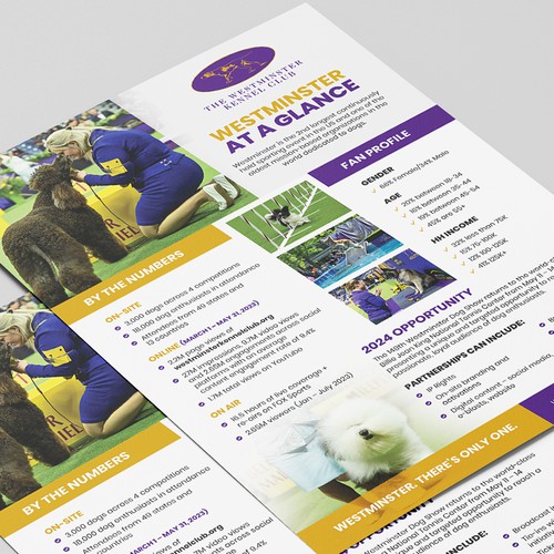 Design a Highlight Sheet for the iconic Westminster Kennel Club Dog Show! Design by Alphabet ♥