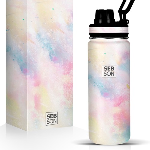 Watercolor design for bottle and mug Design réalisé par WesD