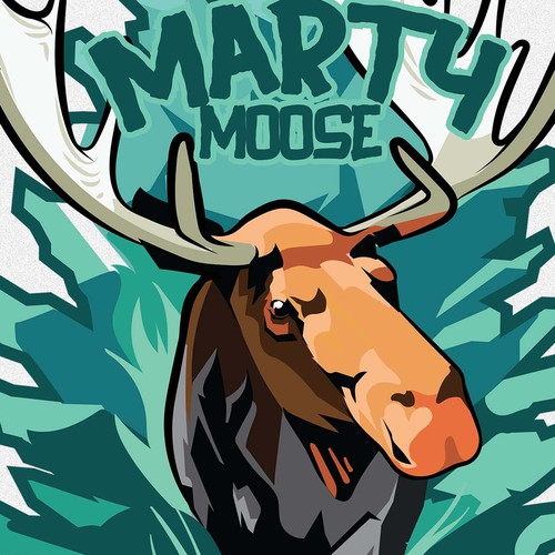 Marty Moose Sticker Design by Kroks