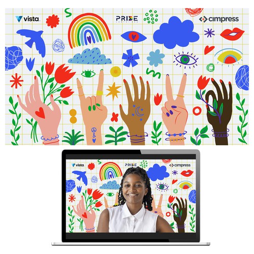 Virtual backgrounds for PRIDE month (multiple winners) Design von Bosotochka