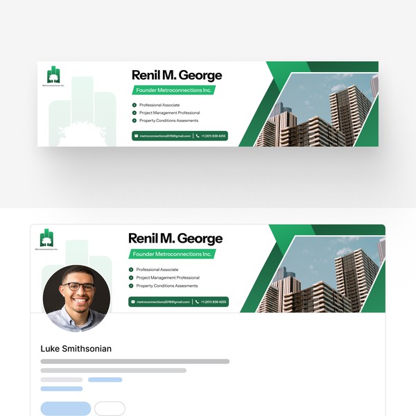 Design by madebynoval titled "LinkedIn Banner Cover Design"