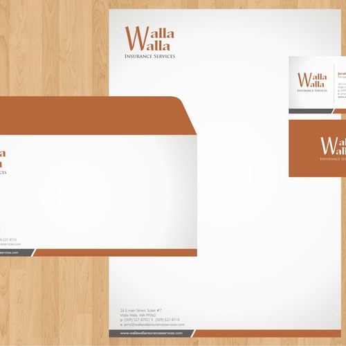 Walla Walla Insurance Services needs a new stationery Diseño de malih