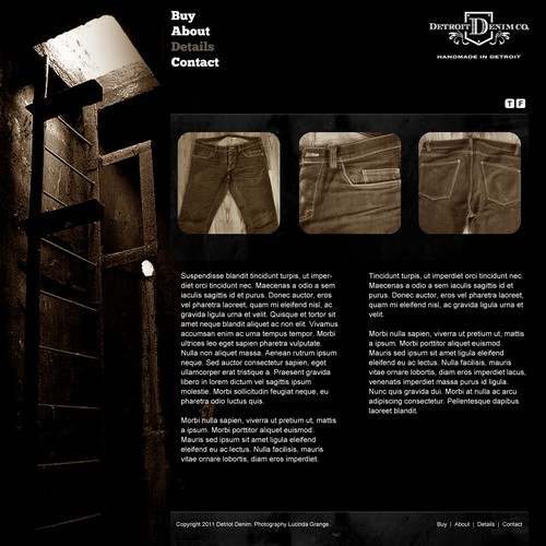 Detroit Denim Co., needs a new website design デザイン by vic_bell