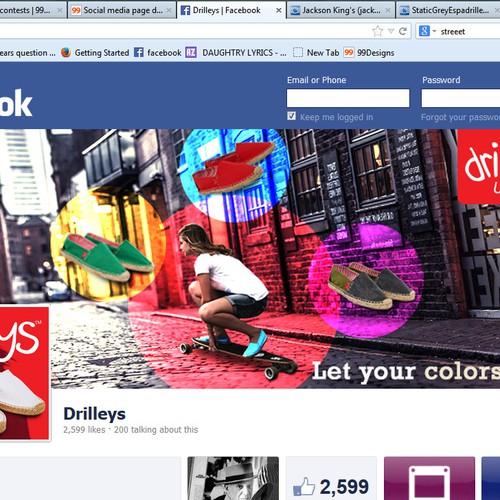 Facebook brand design for international Espadrille shoe company.  More work to follow! Design por Akshay.ps