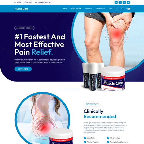 Designs | Modern, Scientific Website Needed for All-Natural Pain Relief ...