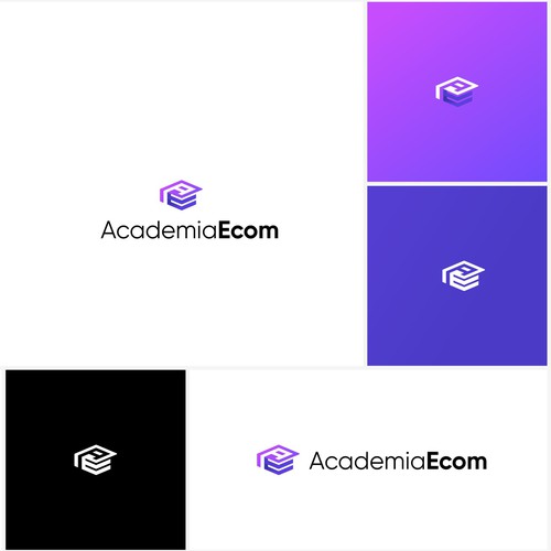 Academia Ecom - Logo For Online Ecommerce Learning Center Design by @fakfokhufu