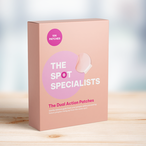 Pimple Patch PACKAGING to appeal to FEMALE BEAUTY user Design by Katyaa