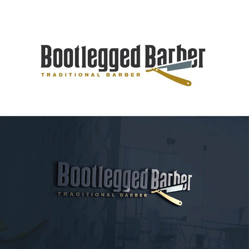 Traditional Barber shop logo Design by CreativesharK