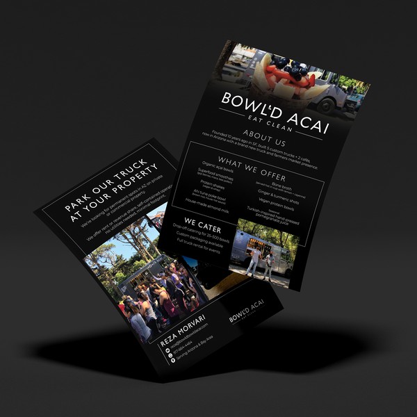 Minimalist Brochure for a Food Truck