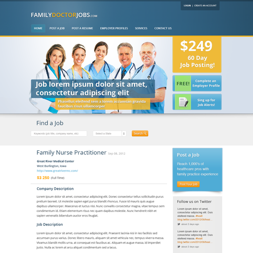 *Prize Guaranteed* Looking for KickA$$ Website Design for FamilyDoctorJobs.com Design by Artyom Ost