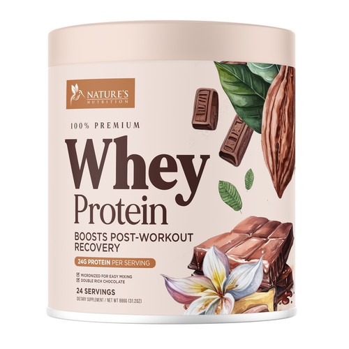 Diseño de Tasty Whey Protein Chocolate Design Needed for Nature's Nutrition de UnderTheSea™