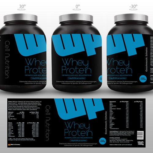 Product label for Protein powder Product label contest