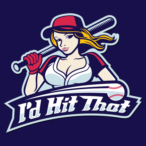 Fun and Sexy Softball Logo Diseño de maleskuliah
