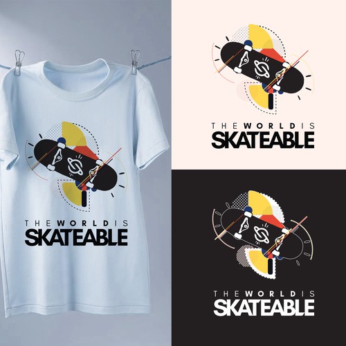 The World is Skateable ... and we need an awesome tee design Design réalisé par lilianiartha