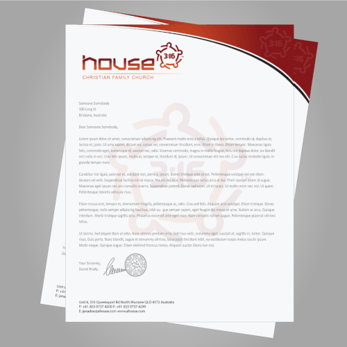 Help House 3:16 with a new stationery Design por Umair Baloch