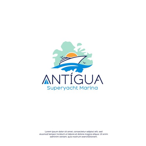 Logo for Antigua Superyacht Marina Design by Frutos Design