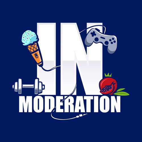 Update a logo for a fun health based podcast - In Moderation Design by Storiebird