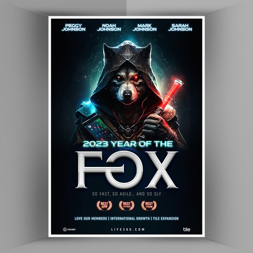 Life360 2023 Year of the Fox Poster Design by Doryan Design