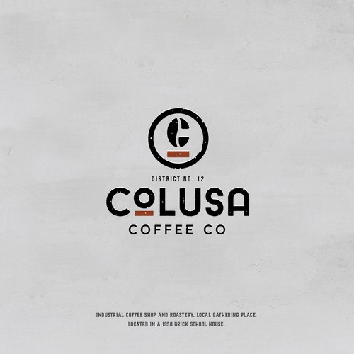 Design an industrial coffee house logo. Alternate logo with  District No. 12 Diseño de merci dsgn
