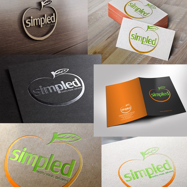 Design an eye catching illustration for a healthy meal delivery business called Simpled