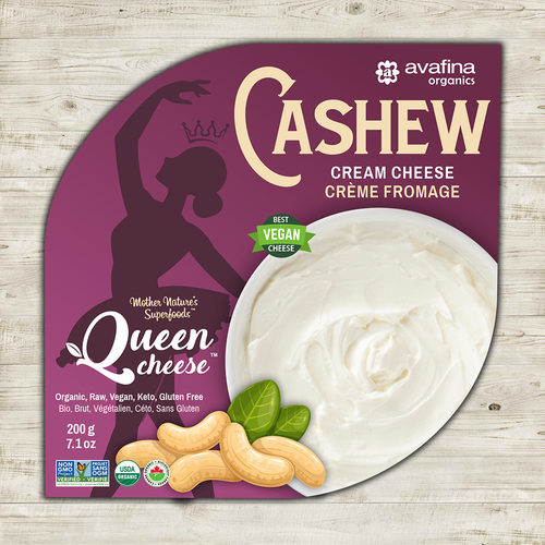 Vegan Cashew Cheese Packaging Rebrand Design by TypeF Design