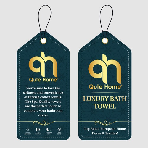 Creating a Bath towel Tag Design Design by Thinks Graphics