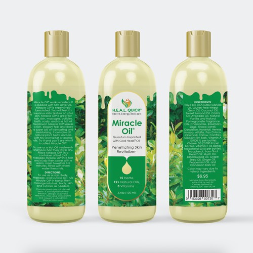 Label for Miracle Oil Design by emmafoo