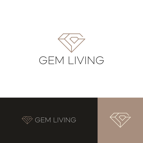 Geometrical, minimalist, modern brand design for Gem Living Design by AzRL