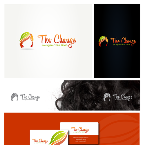 Create the brand identity for a new hair salon- The Change Diseño de RANG056