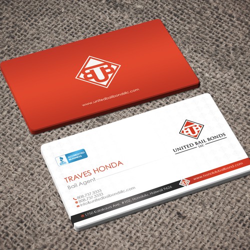 Creative eye catching business card design for bail bonds company Design by Azzedine D