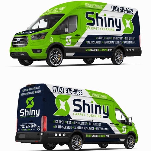 Commercial Truck/Van Wrap Design - Cleaning Company Design by ✨Elis Alves✨