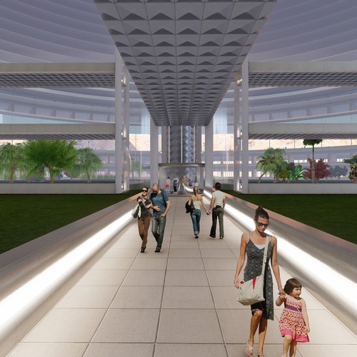 3-D rendering of an arcology Design by Hamed.1