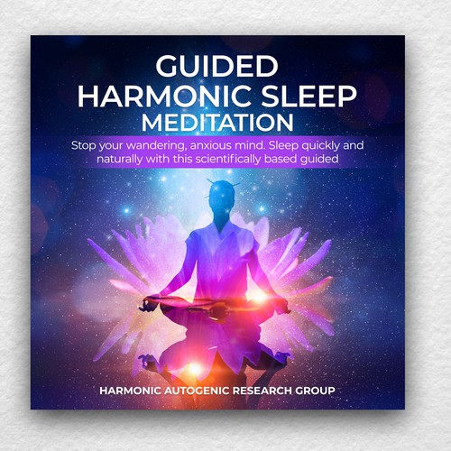 Design an abstract dark on dark sleep meditation book cover Design by The Cloud Digital