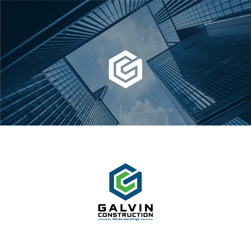 galvin construction logo Design by -[ WizArt ]-