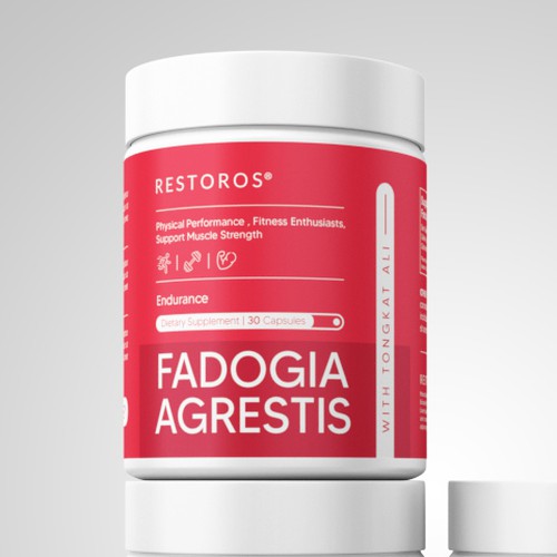 NEW Restoros Supplement Label with Additional Opportunity for Winner (BLIND + GUARANTEED CONTEST) Design by Pice Wilf