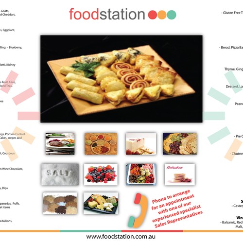 Create the next postcard or flyer for Foodstation Diseño de V.M.74