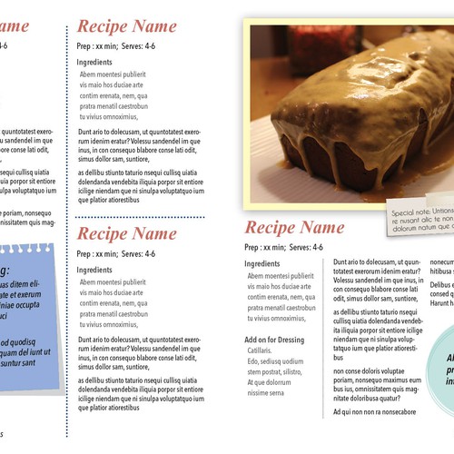Cook Book Cover & Content Design Design by suzieQ Designs