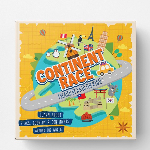 Continent Race - Kids Game -  Learn about the World! Design von Holiday26