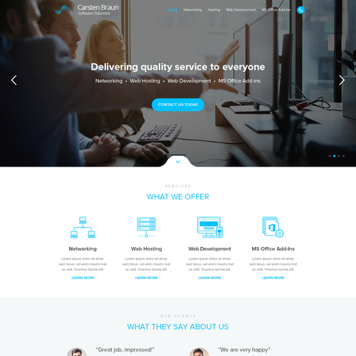 Proposta di design per un contest della categoria Design di sito web realizzata da j u s t e