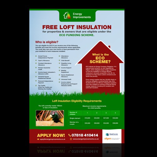 Flyer for free loft insulation Design by era@Design