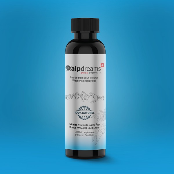 Design by "Emon" titled "Bottle labels design for a cosmetics company called "Alpdreams""