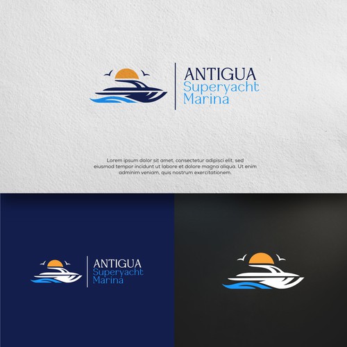 Logo for Antigua Superyacht Marina Design by Frutos Design